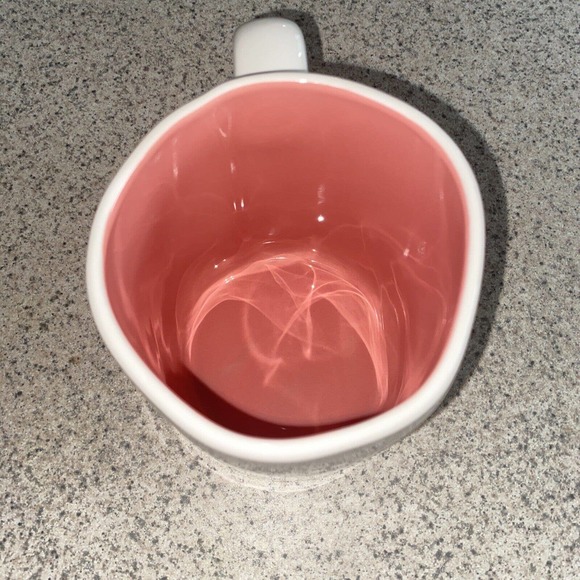 Rae Dunn CREATE DREAM ACHIEVE Inspirational Mug Coffee Tea Pink Interior - Picture 3 of 4